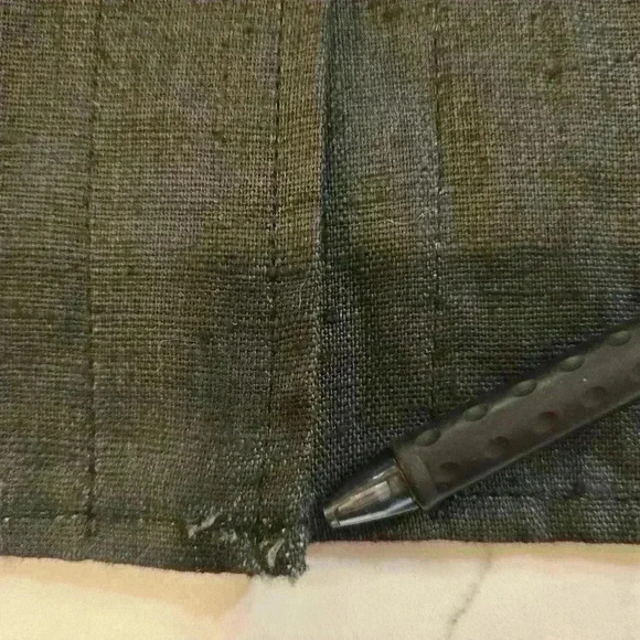 NWT Harve Benard 100% Linen Boho Long Sleeve Button Down Gray Size 4 - Picture 5 of 7